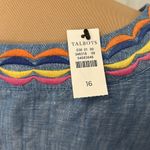 Talbots Linen Embroidered Scalloped Shift Dress Photo 7