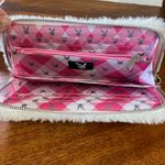 Playboy NWOT White Faux Fur Wallet with Silver Rhinestone Bunny Head Charm Photo 5