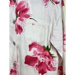 Pacific&Co Graff By Um  White/Pink Floral Print Blazer Jacket Women’s Size Medium Photo 4