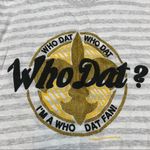 Vintage New Orleans Saints Striped Graphic Tee Gold Size XL Photo 4