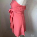 by the way. Revolve Jenny Tube Front Tie Textured Coral Mini Dress small Photo 3