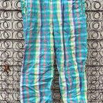 Snap On Tools pastel madras plaid lounge pajama pants XL teal yellow pink Blue Photo 0