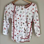 LAKE Holiday Pajama Set Size XXS Pants Top White Photo 0