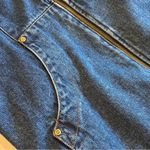 VINTAGE BASIC EDITIONS 90s Denim Zip Up Hoodie Jacket 100% Cotton Size Small Blue Photo 11