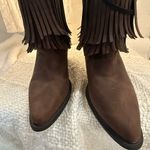 Roper Dark Brown Fringe Ankle Boots Size 6 Photo 2
