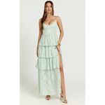 Showpo  Janezkie Light Green Formal Tiered Gown Size US 2 NEW NWT Photo 4