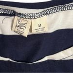 Beach By Exist  Womens Medium Nautical Striped Navy White Yellow Drawstring Dress Photo 4