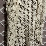 DKNY  Knit Crotchet Cardigan Pullover Western Boho Photo 3