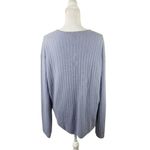 Armani Collezioni Ribbed V-Neck Sweater Womens XL Light Purple Luxurious Wool Bl Photo 4