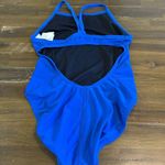Nike  One Piece Swimsuit Bikini Swim Royal Blue Open Back Womens 6 Photo 3