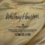 NWOT Whitney Houston Yellow Short Sleeve Tee Shirt 100% Cotton Size Medium Photo 3