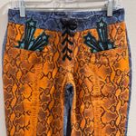 Free People  x Dancassab XS Snakeskin Print Carmina Leather Pants Festival NWT Photo 4