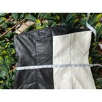 Molly green  Strapless Black White Ying Yang Faux Leather Mini Dress Size L NWT Photo 5