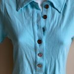 Tory Burch 7 button cotton short sleeve polo S Photo 2