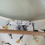 Le lis Floral Print Tie Front Blouse Top Womens Size M Made in USA Ivory Photo 1
