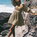 Faithfull the Brand Dallia Linen Mini Dress, Biscuit Emelda Dot, Small Photo 2