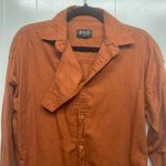 DAS Button Front Long Sleeve Women's Brown Shirt Size Large Breathable Photo 2
