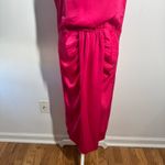 Kirundo Dress Women XL Pink Halter Neck Party Cocktail Ruched Bright Minimal Photo 2