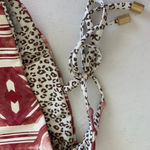 DOLCE Vita Tie side Cheeky Bikini bottom MEDIUM boho bohemian Reversible NWT Red Photo 10