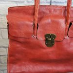 Patricia Nash VIENNA SATCHEL Burnt Coral Leather Tote Shoulder Bag Photo 7