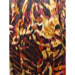 Slinky Brand  Women's Size Small Orange Red Abstract Open Front Cardigan Photo 1