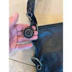 The Sak  Black Leather Crossbody Purse Hobo Western Adjustable Strap Biker Zipper Photo 6