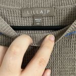 Lilla P Mocha Brown Easy Cotton Modal Short Sleeve Shirt Size XS Basic Everyday Photo 2