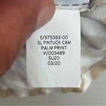 Gap  Women's Linen Blend Pintuck Palm Print Cami Tank Top Tan &‎ White Size Small Photo 4