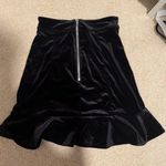 Divided Black Velvet Skirt Photo 1