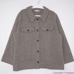 Madewell NEW  100% merino wool Boiled‎ Wool Bridgman Sweater-Jacket, L Photo 3