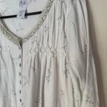 Aria  White Floral Long Sleeve Nightgown size small Photo 7