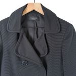Talbots  The Grace Fit Double Breasted Ribbed Blazer Jacket Cotton Silk Black, 14 Photo 1