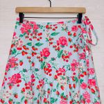 Ann Taylor Women's Size 2 High Rise Floral Print Fit & Flare Midi Wrap Skirt Photo 4