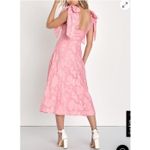 Lulus Lulu’s Adorably Admired Light Pink Floral Jacquard Tie-Strap Midi Dress size sma Photo 2