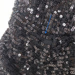 Free People Black Wrap Sequin Romper Mini Dress Long Sleeves Low Cut Small New Photo 12