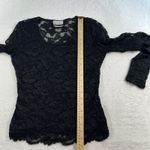 Vtg M Medium Lace Top Y2K 90s Goth Grunge Whimsigoth Festival Long Sleeve Michi Black Photo 8