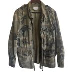 Club Monaco Womens Camo Utility Jacket Army Green Gorpcore Streetwear 90s Grunge Photo 14