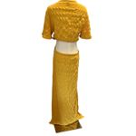 SheIn Maxi Dress Open Back Tie Front Plunging Neck Slits Boho Beachy Resort Bodycon Photo 5