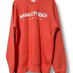 Pacific & Co. women’s large salmon pullover crew neck sweatshirt Panama City nwt Orange Photo 0