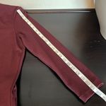 Vince  minimalist bodycon fitted dress, long slv maroon burgundy, stretchy, L Photo 7