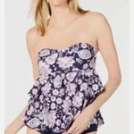 New with tags Island Escape Womens Santa Barbara Tiered Tankini Top in navy blue Size 10 Photo 0