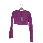 NWT $130 adidas by Stella McCartney TrueStrength Yoga Cropped Long Sleeve Top Purple Size M Photo 10
