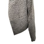 Banana Republic Blazer Jacket Size 2 Gray Charcoal Animal Print Leopard Photo 1