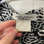 EUC Vintage Roth LeCovan women’s black white collared button front blouse M/L Size M Photo 3