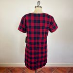 Lulus Cozy Corner Navy Blue and Red Plaid Dress Size XL Photo 5
