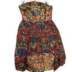 Anna Sui Kaleidoscope Fitted Strapless Bubble Dress Multicolor Size 10 Photo 7