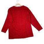 NEW VINTAGE CARLY ST. CLAIRE Embroidered Christmas Tree Sweater Red Photo 4
