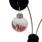 Handmade NWT Christmas Ornament Dangling Drop Earrings Ho Ho Ho Santa Statement X… Photo 4