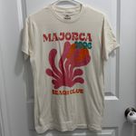 ASOS  Topshop Graphic Majorca Art Oversized Tee in Stone Size S Photo 4