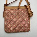 Dooney & Bourke Women's Leather Pink Tan Heart Valentines Crossbody Bag Photo 1